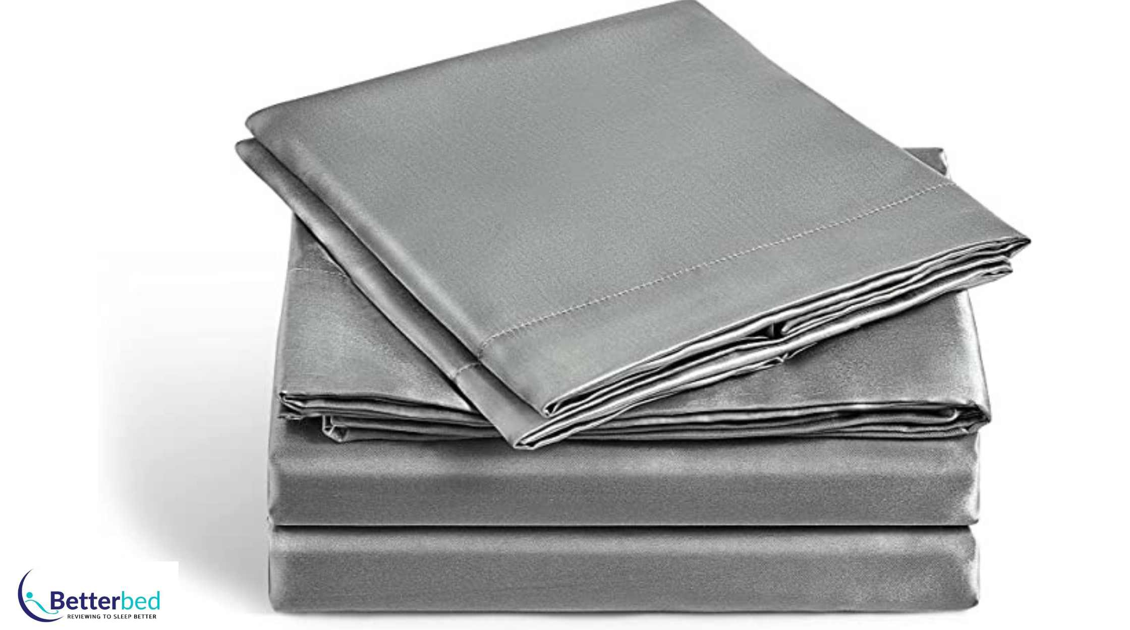 Satin Queen Sheets Set Dark Grey